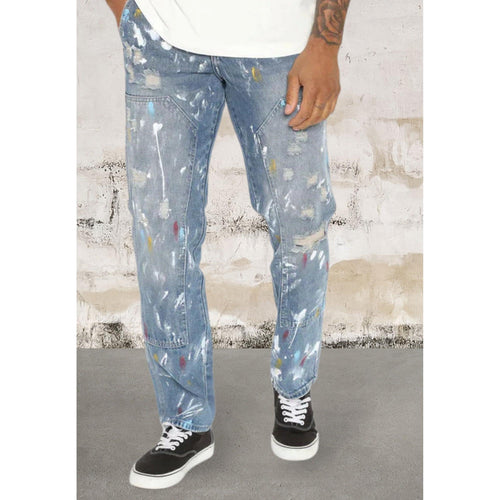 Levoire | Jeans Baggy Éclaboussures De Couleur Pour Hommes