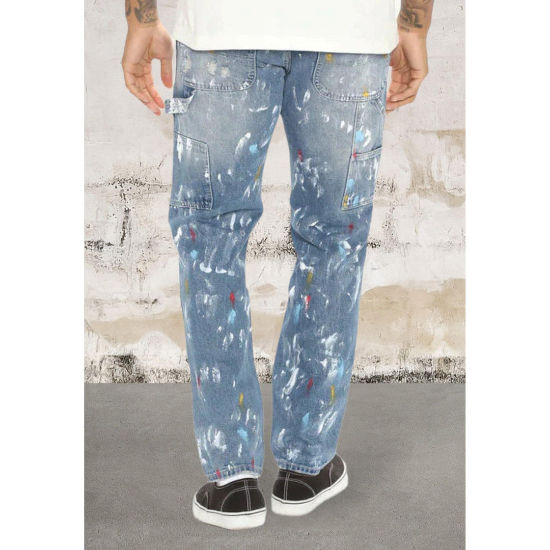 Levoire | Jeans Baggy Éclaboussures De Couleur Pour Hommes