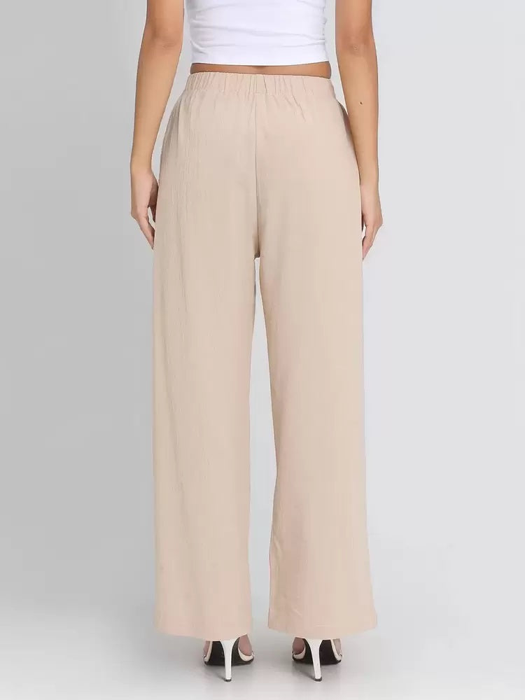 Levoire | Femme Pantalon Ceinture Élastique Solide