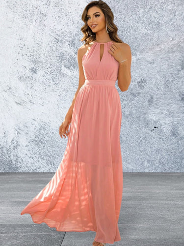 Levoire | Robe Maxi Sans Manches Nouée À Découpe