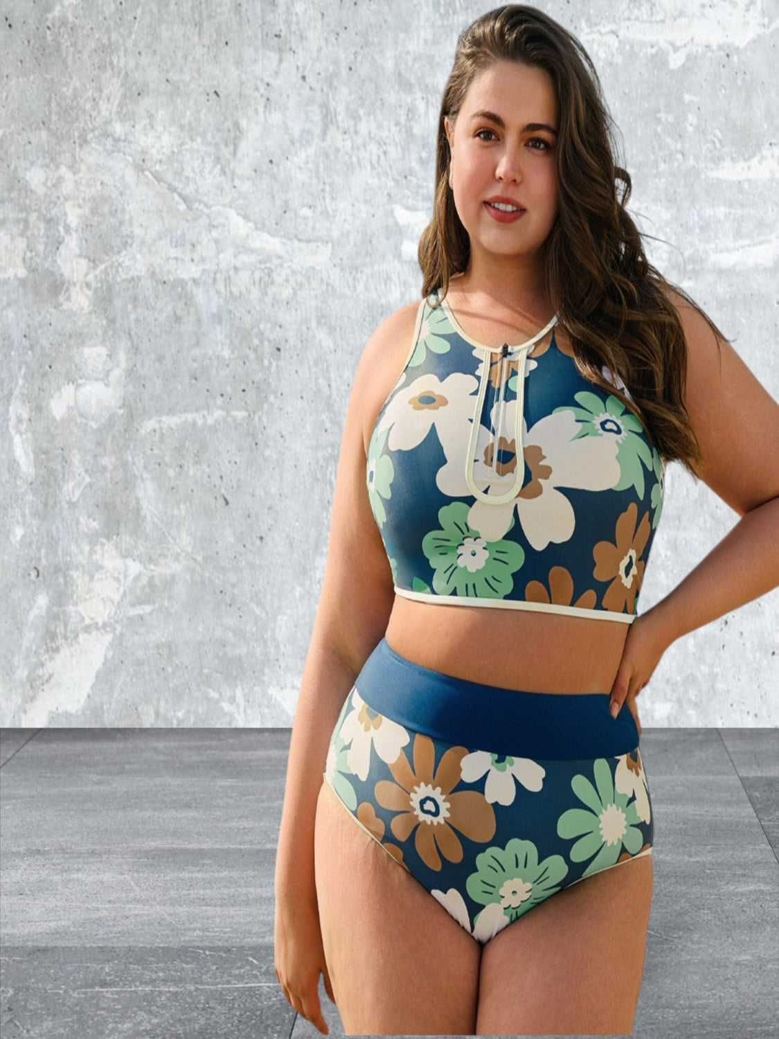 Levoire | Maillot De Bain Deux Pièces Imprimé Fleurs Grande Taille Motif floral