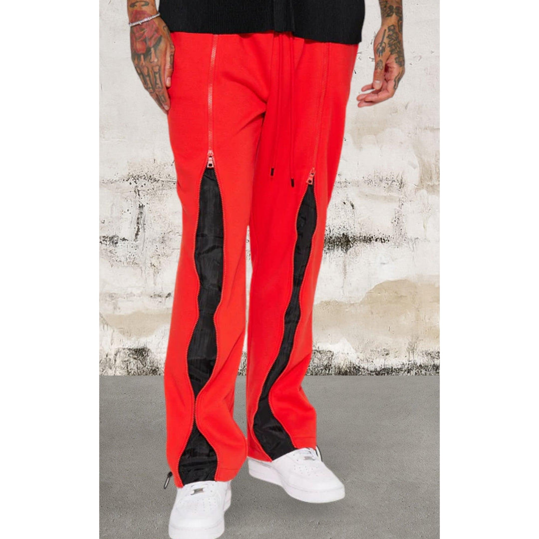 Levoire | Pantalon De Sport À Fermeture Éclair Avec Taille Élastique Pour Hommes Rot
