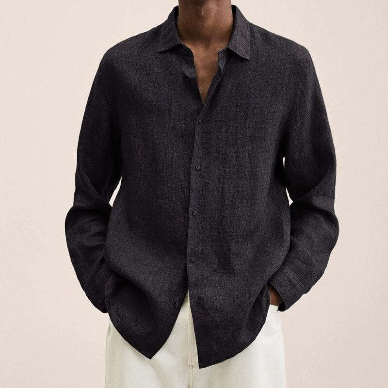 Levoire | Chemise Décontractée Pour Hommes En Coton À Manches Longues J