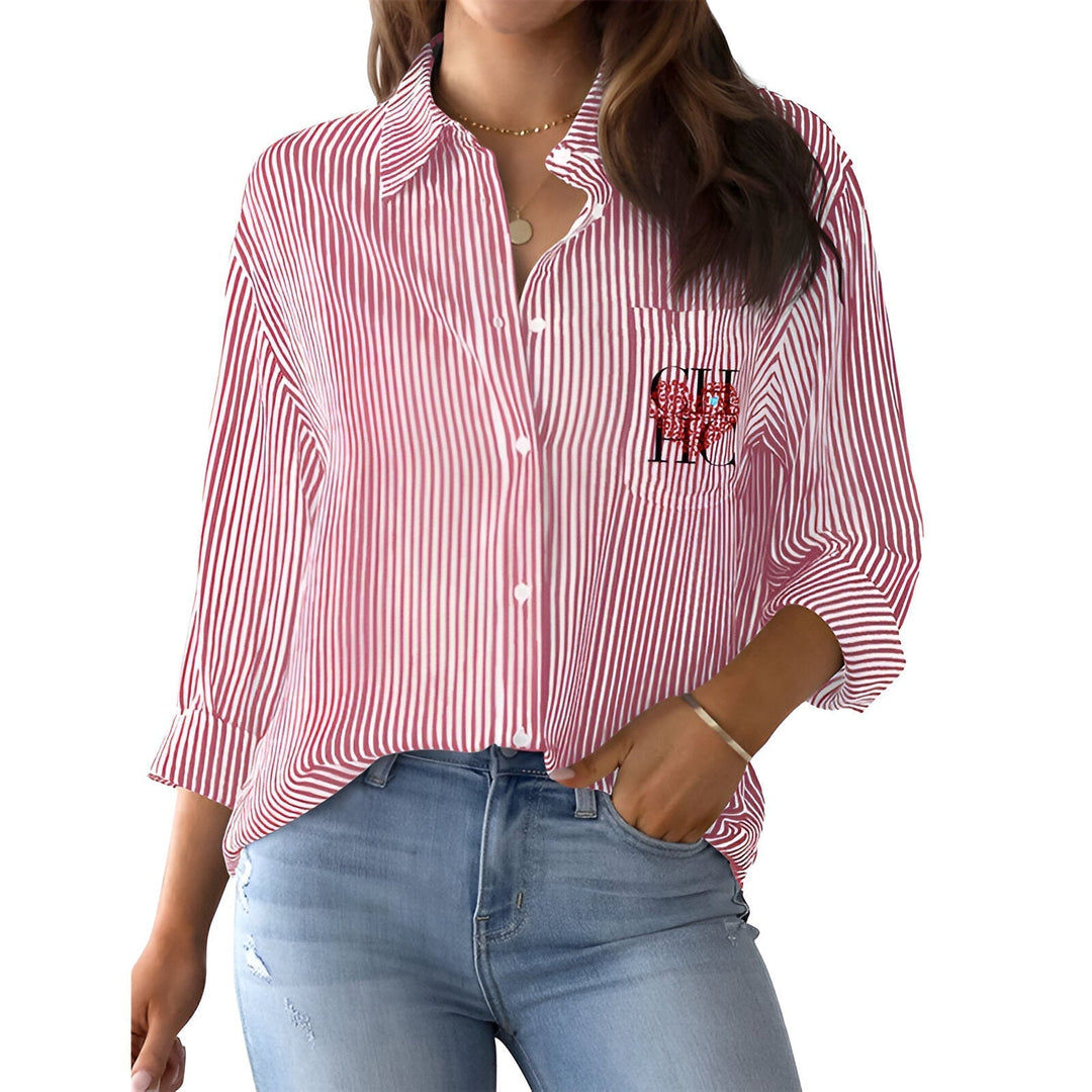 Levoire | Chemise Rayée À Manches Longues Rosa
