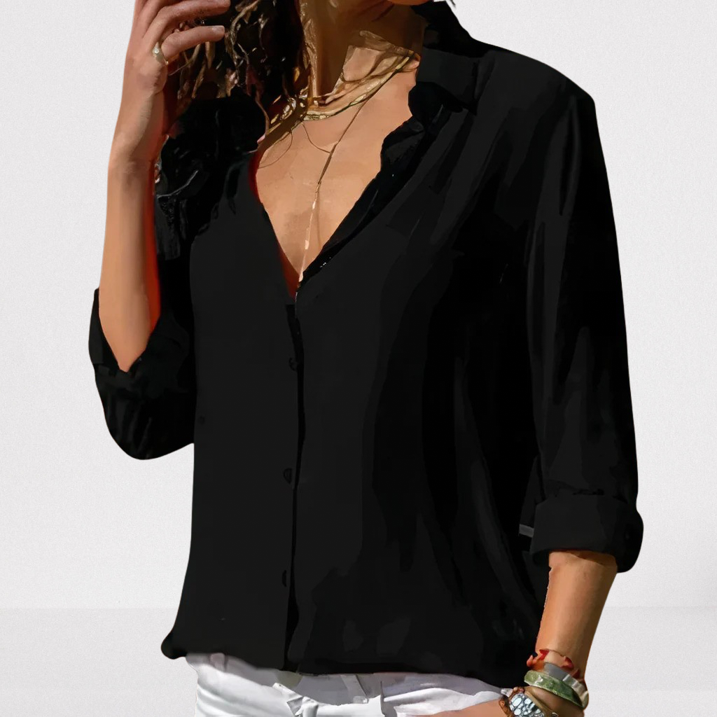 Levoire | Hento Chemisier En Chiffon Noir