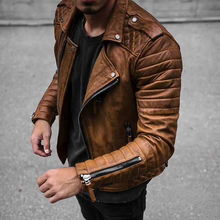 Levoire | Veste En Cuir De Haute Qualite Pour Hommes, Durable Et Elegante Marron