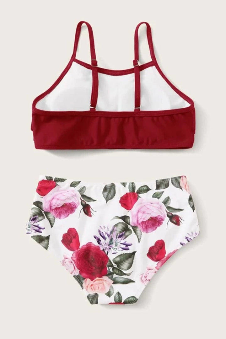 Levoire | Ensemble de Bikini à Volants à Fleurs