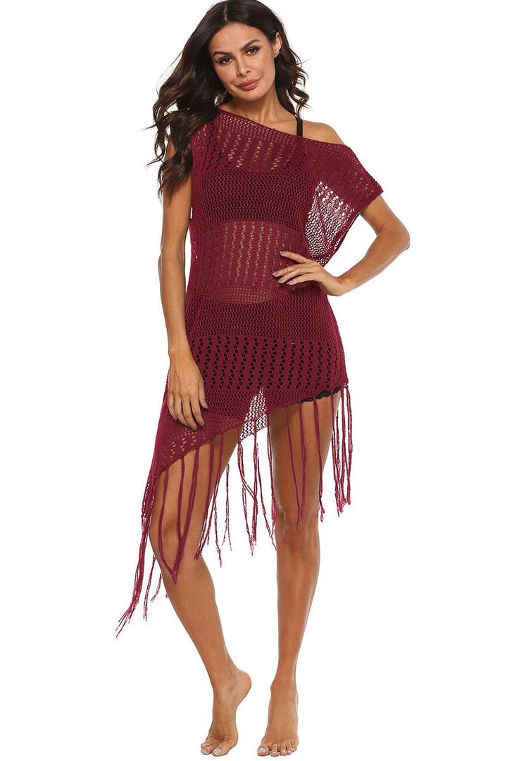 Levoire | Robe à franges en crochet Rot