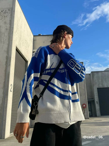 Levoire | Unisexe Veste Tricotée À Zip Taille Plus Veste