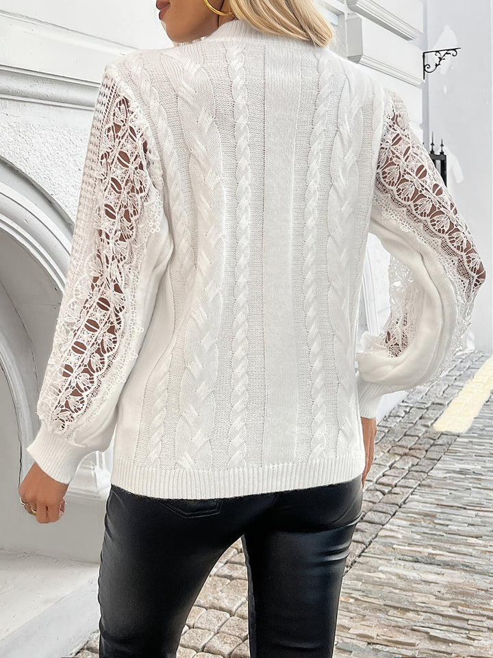 Levoire | Pull En Tricot De Câble En Dentelle De Luxe