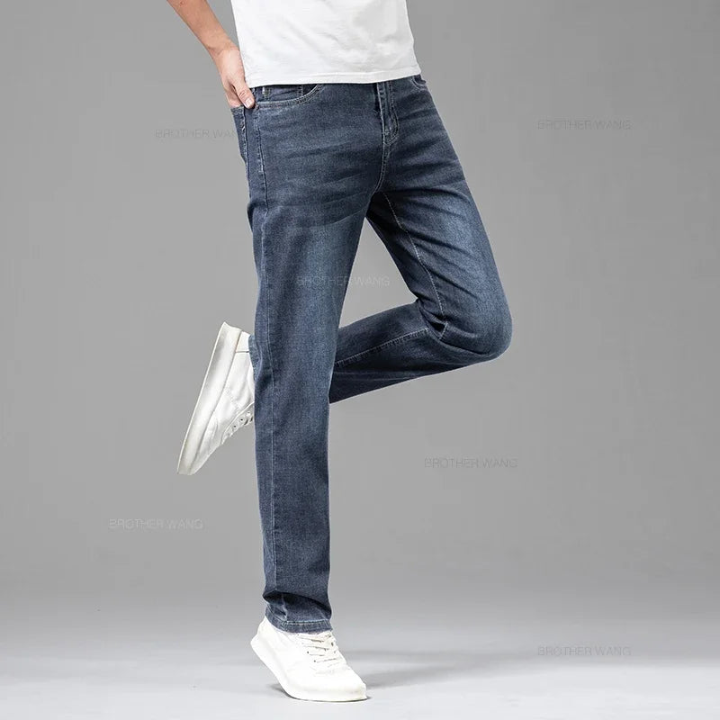 Levoire | Coupe Droite Jean Décontracté Pour Homme Bleu-gris