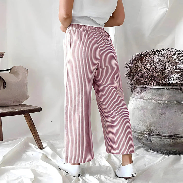 Levoire | Pantalons De Course Rentokangas À Rayures Rosa