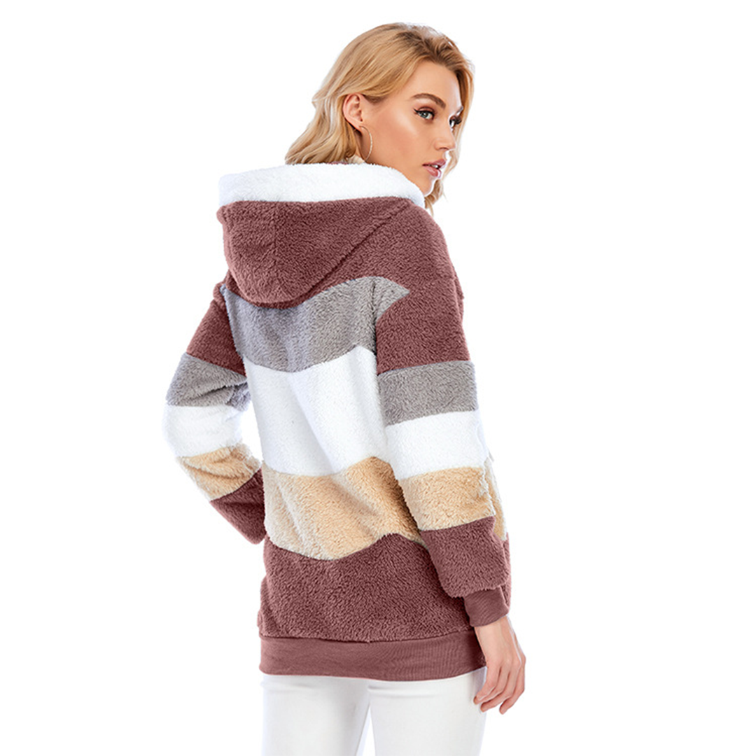 Levoire | Veste En Velours Pour Femmes Avec Capuche Rot