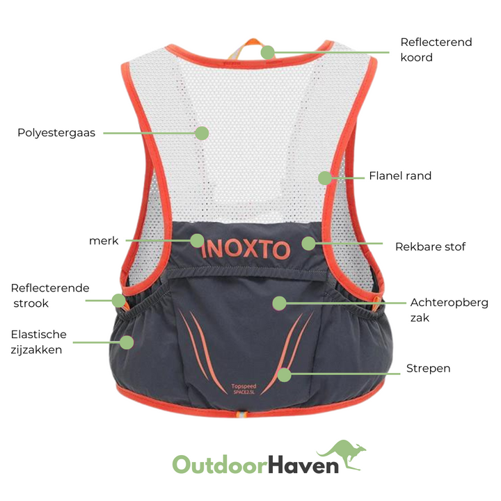 Levoire | Gilet Trailrunning avec 2 Bouteilles Souples Hydratation