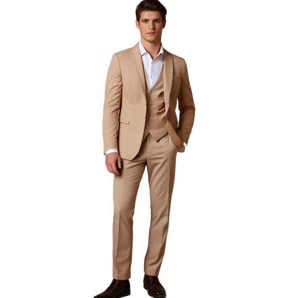 Levoire | Costume pour hommes avec veste et pantalons. Khaki
