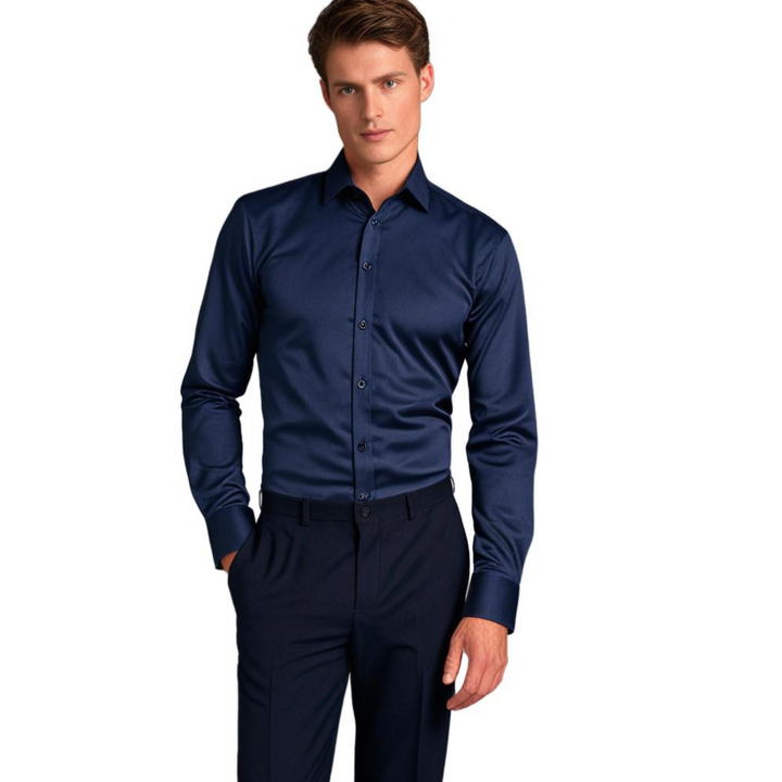 Levoire | Chemise stretch Rento Merinisinsininen