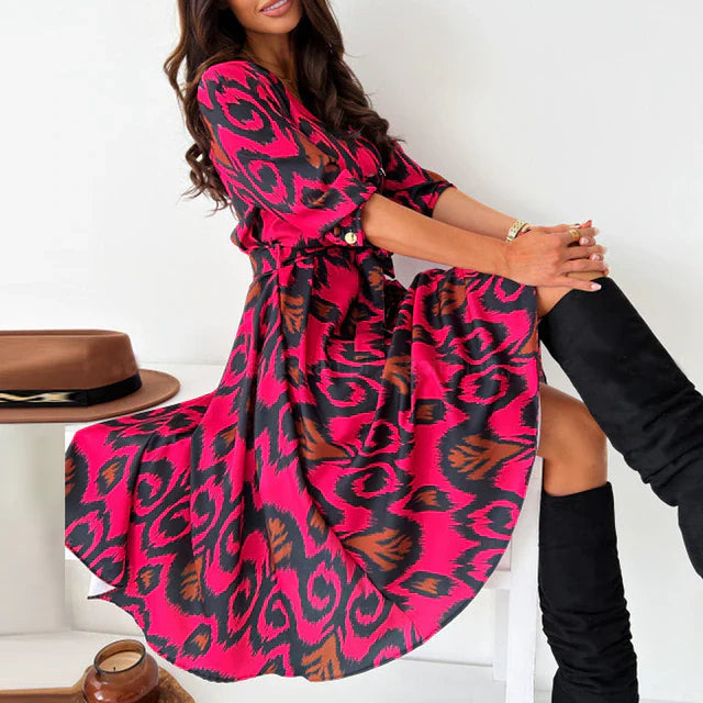 Levoire | Robe De Vendange Festive Pour Femmes Rot