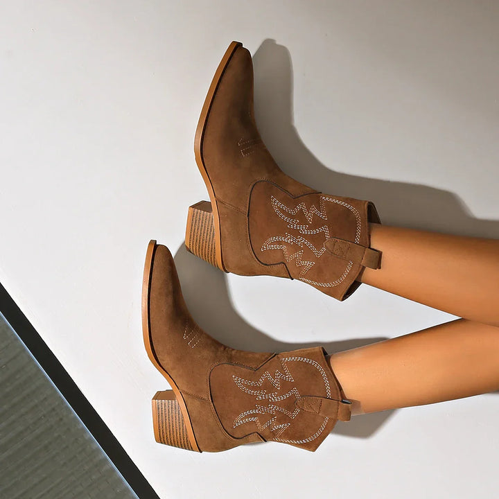 Levoire | Bottes De Cheville Western Rétro Pour Femmes