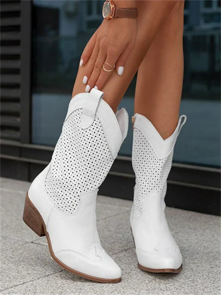 Levoire | Botte En Cuir De Qualité Blanc