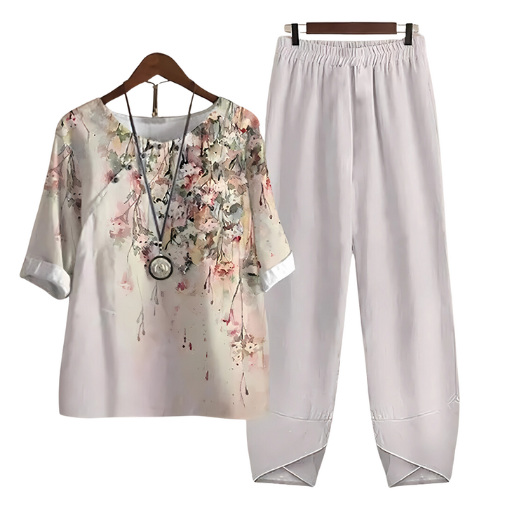 Levoire | Chic Sans Effort Chemisier Et Ensemble De Pantalon Blanc