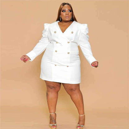 Levoire | blazer court à col en V, à manches longues BLANC