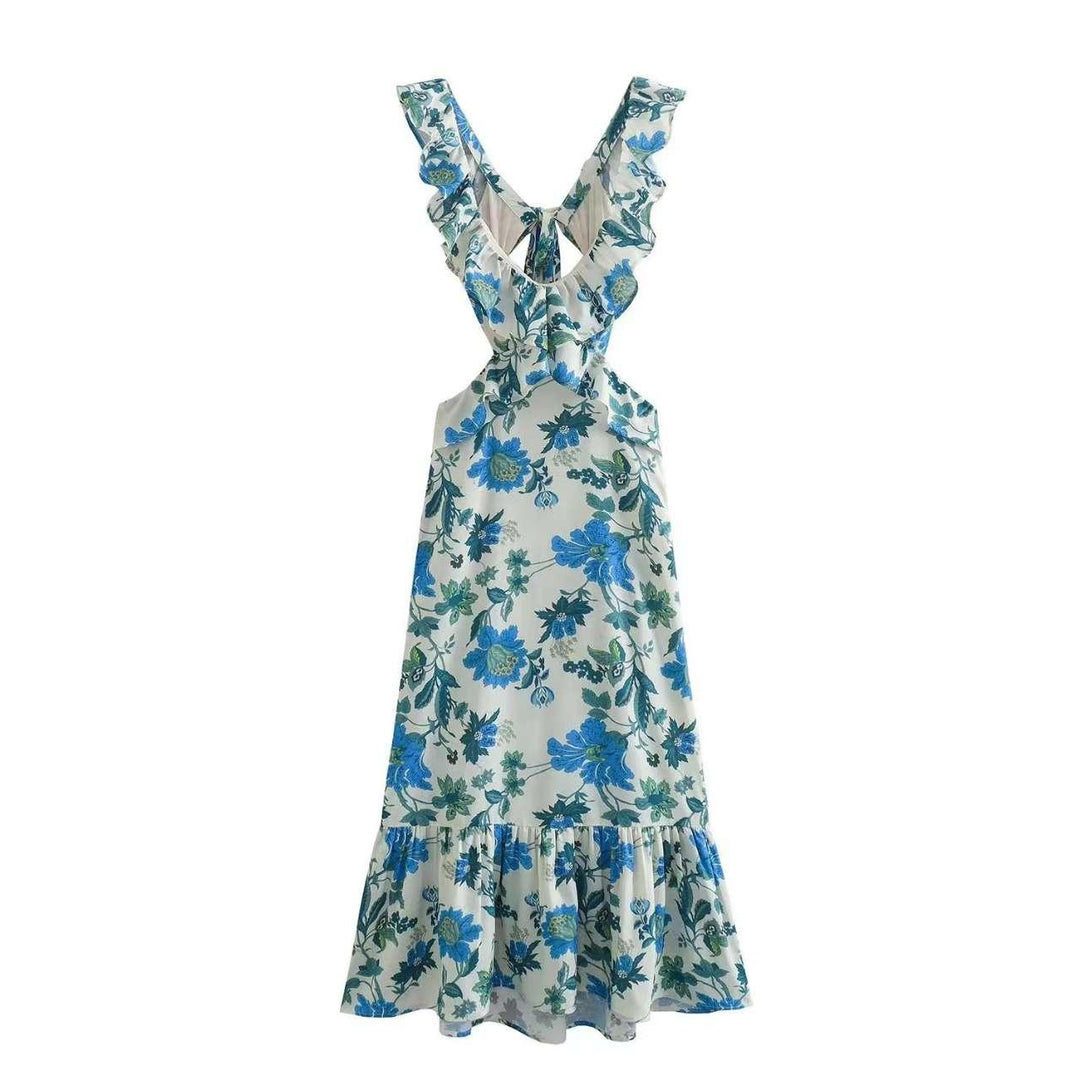 Levoire | Robe D'été Colorée Pour Femme - Maxi Bleu
