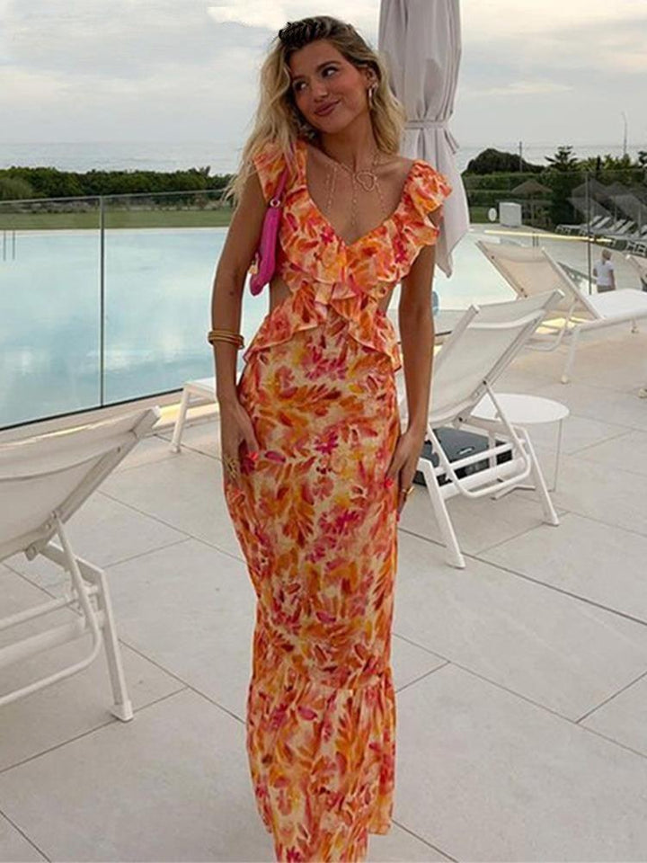 Levoire | Robe D'été Colorée Pour Femme - Maxi Orange