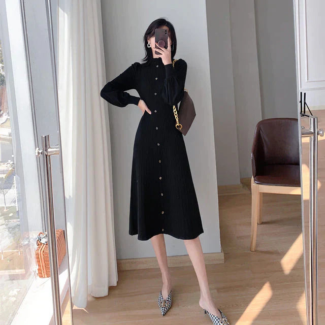 Levoire | Robe maxi en tricot Noir