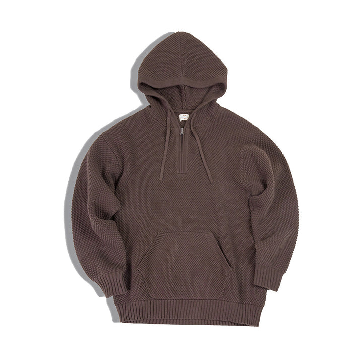 Levoire | Pull À Capuche En Tricot Stylé Avec Capuche Et Poche Braun
