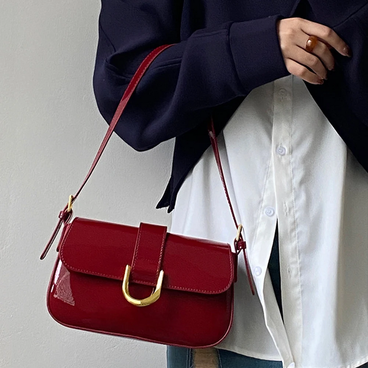 Levoire | Sac À Bandoulière En Cuir Rouge Rétro