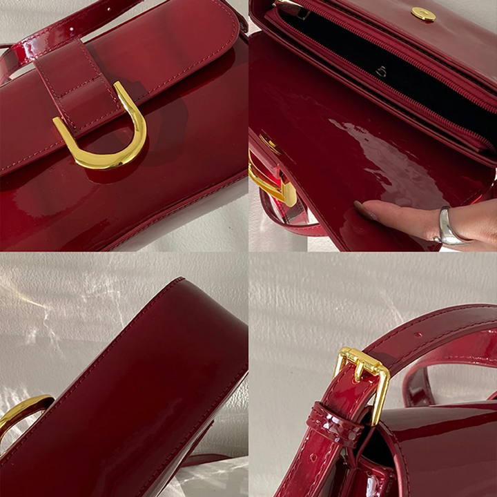 Levoire | Sac À Bandoulière En Cuir Rouge Rétro