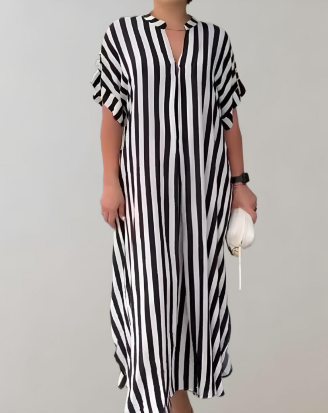 Levoire | Robe D'Été À Col En V Robe Légère Décontractée
