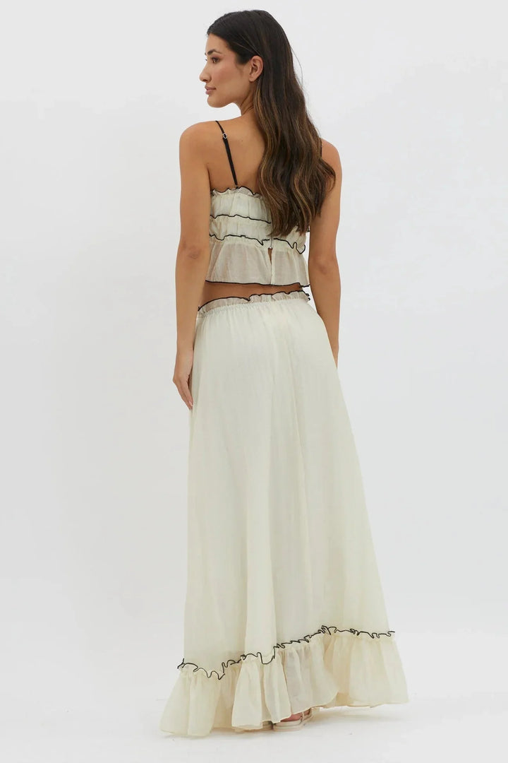 Levoire | Ensemble Top Maxi Manches Nouvelles Vêtements D'Été Ensemble Deux Pièces