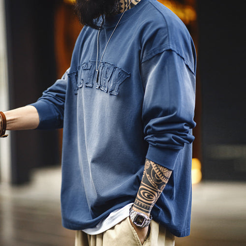 Levoire | Lettre Vintage Patch Couleur Dégradée Sweat À Capuche