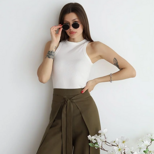Levoire | Pantalon Large Pour Femmes Avec Lacets Look D'Été