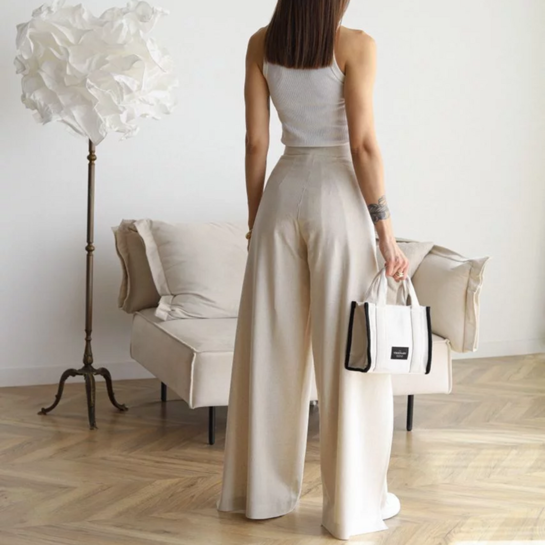 Levoire | Pantalon Large Pour Femmes Avec Lacets Look D'Été
