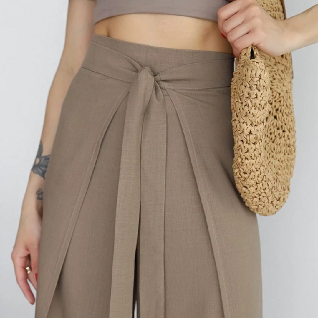 Levoire | Pantalon Large Pour Femmes Avec Lacets Look D'Été