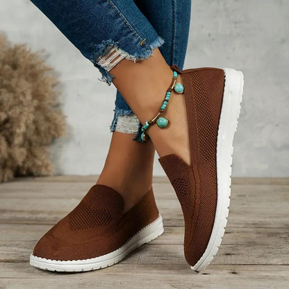 Levoire | Chaussures Tricotées Baskets De Randonnée Confortables Pour Femmes Marron foncé