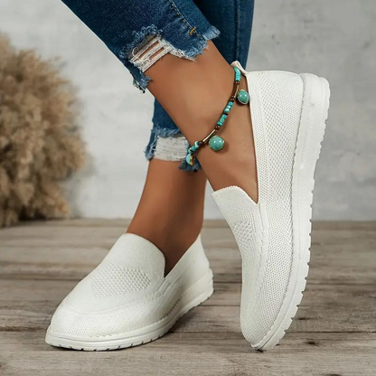 Levoire | Chaussures Tricotées Baskets De Randonnée Confortables Pour Femmes Blanc