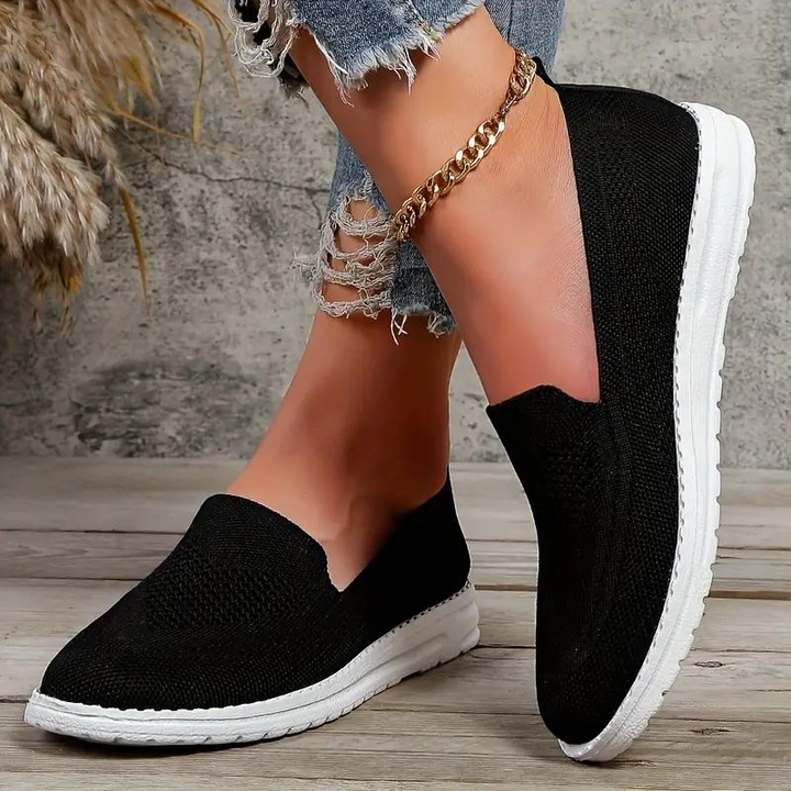 Levoire | Chaussures Tricotées Baskets De Randonnée Confortables Pour Femmes Noir
