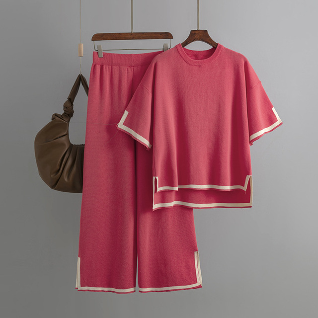 Levoire | Ensemble confortable en deux pièces Rose rouge Une taille pour tous