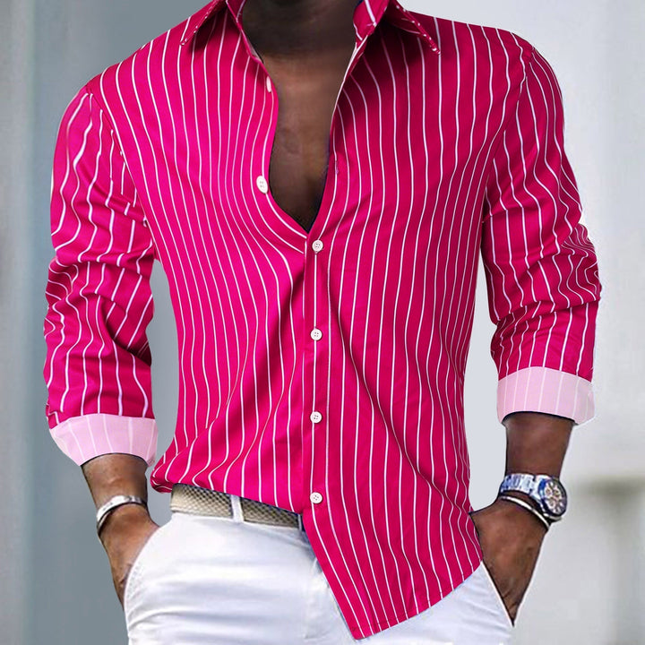 Levoire | Chemise Rayée Classique Rot