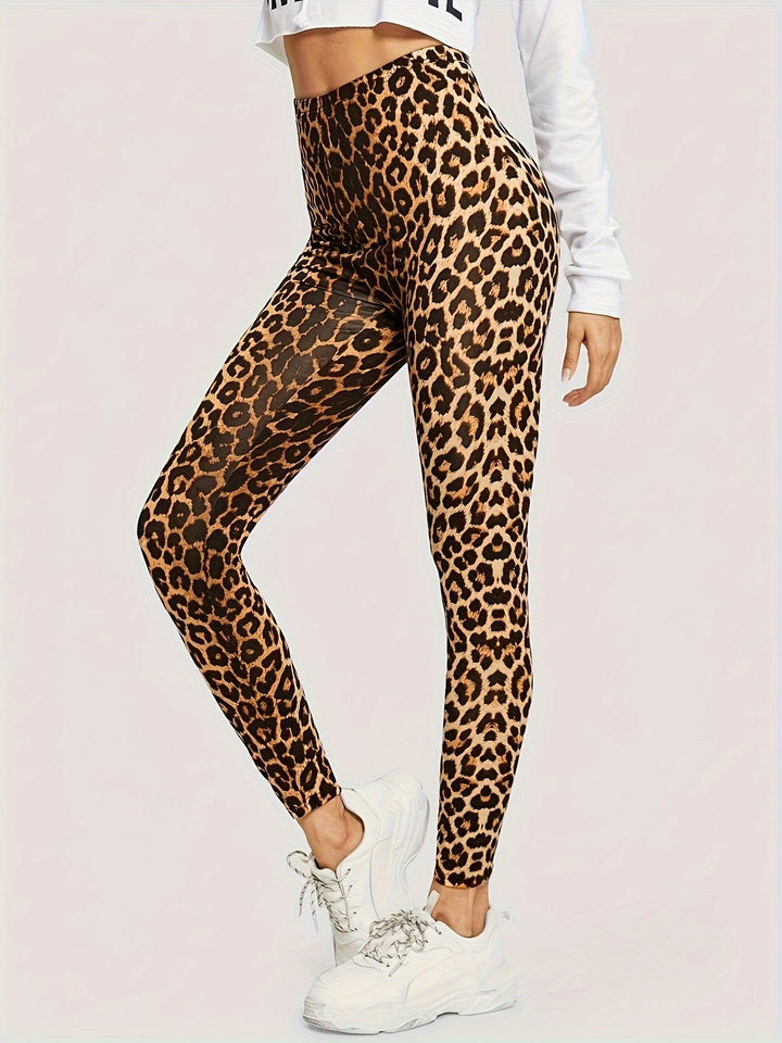 Levoire | Haute Taille Leggings Imprimé Léopard Confortables & Élastiques Pour Un Usage Quotidien