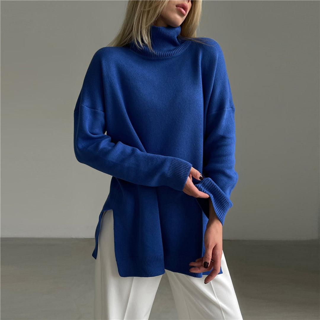Levoire | Élégant Tricot À Fente Latérale Avec Col