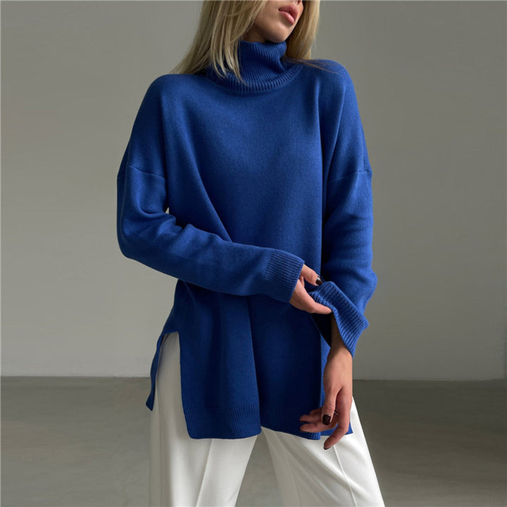 Levoire | Élégant Tricot À Fente Latérale Avec Col