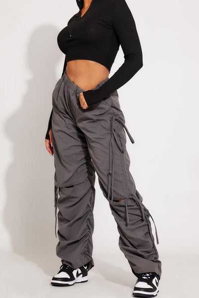 Levoire | Pantalons Cargo À Taille Cintrée Avec Plusieurs Poches Et Cordon À La Taille