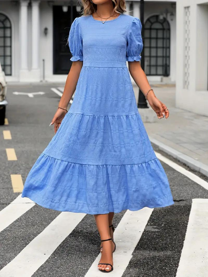 Levoire | Robe, Manches Bouffantes, Raffiné, Robe Midi, Robe D'Été