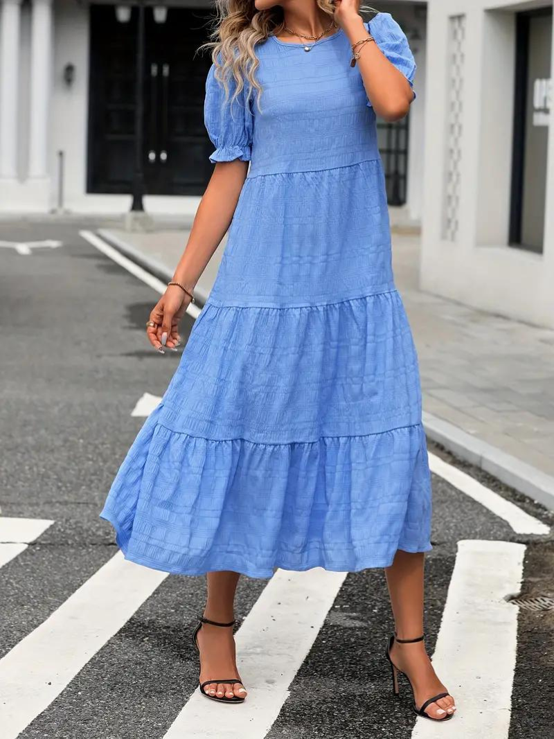 Levoire | Robe, Manches Bouffantes, Raffiné, Robe Midi, Robe D'Été