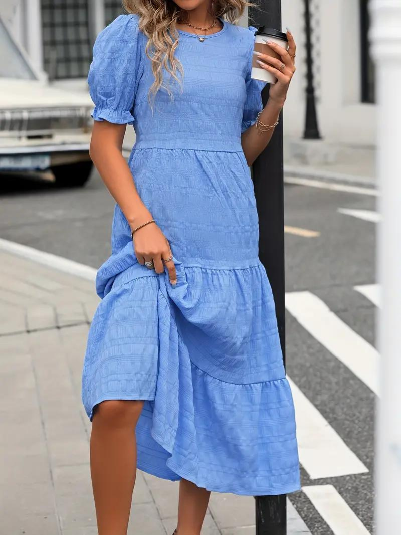 Levoire | Robe, Manches Bouffantes, Raffiné, Robe Midi, Robe D'Été