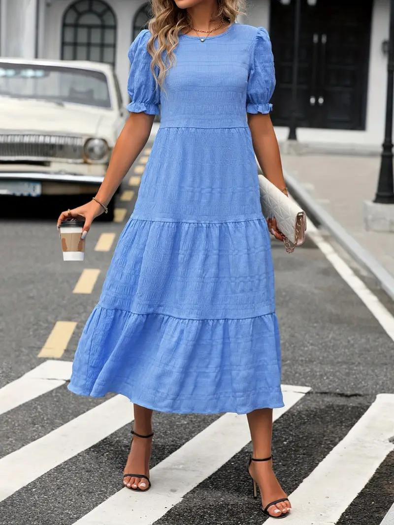 Levoire | Robe, Manches Bouffantes, Raffiné, Robe Midi, Robe D'Été